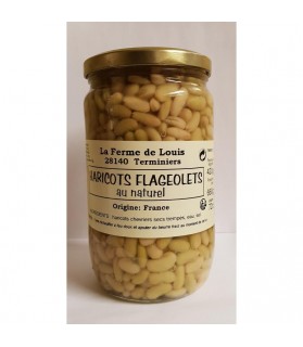 Haricots Flageolets au Naturel cuisinés LA FERME DE LOUIS (Bocal 72 cl)