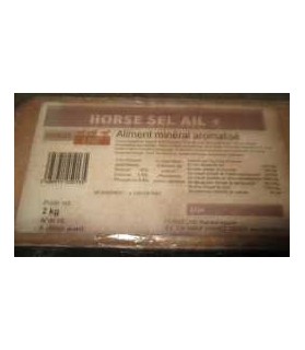 Pierre de sel à l'Ail pour Cheval x 2 kg