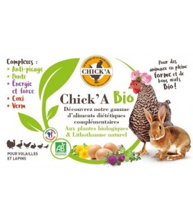 Aliment diététique complémentaire BIO VERM CHICK'A pour Volaille et Lapin x 300 ml