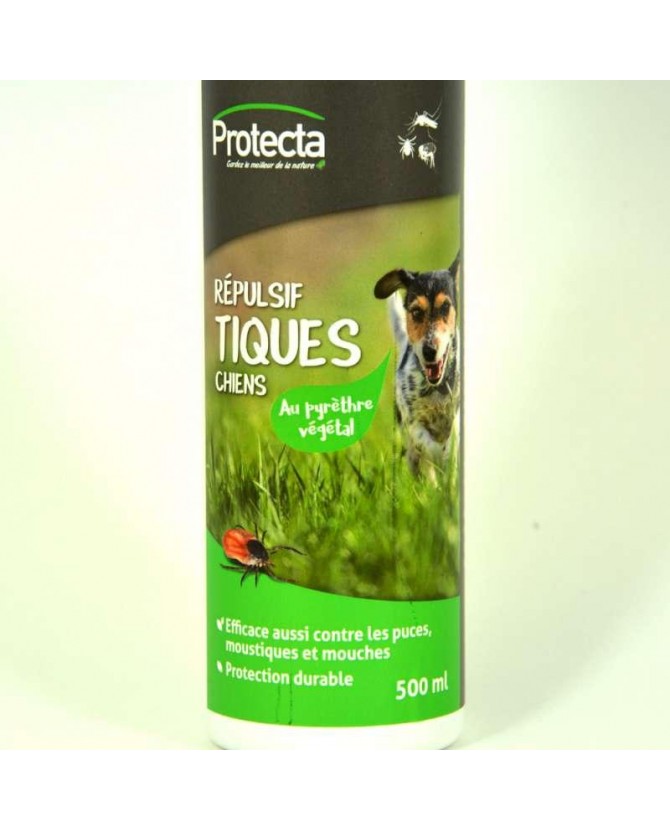 Répulsif Tiques & Puces Protecta pour Chien x 500 ml