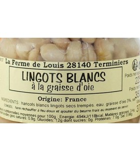 Haricots Lingots à la Graisse d'oie cuisinés LA FERME DE LOUIS (Bocal 72 cl)