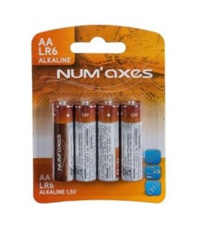 Pack 4 piles AA LR6 1.5 V NUM AXES