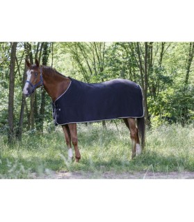 Chemise polaire RIDING WORLD noir/gris Taille 6'0 pour Cheval