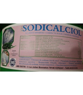 Sodicalciol Equin Aliment minéral compacte pour Cheval x 10 kg