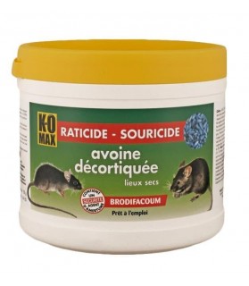 Raticide Souricide KOMAX avoine décortiquée 150 g