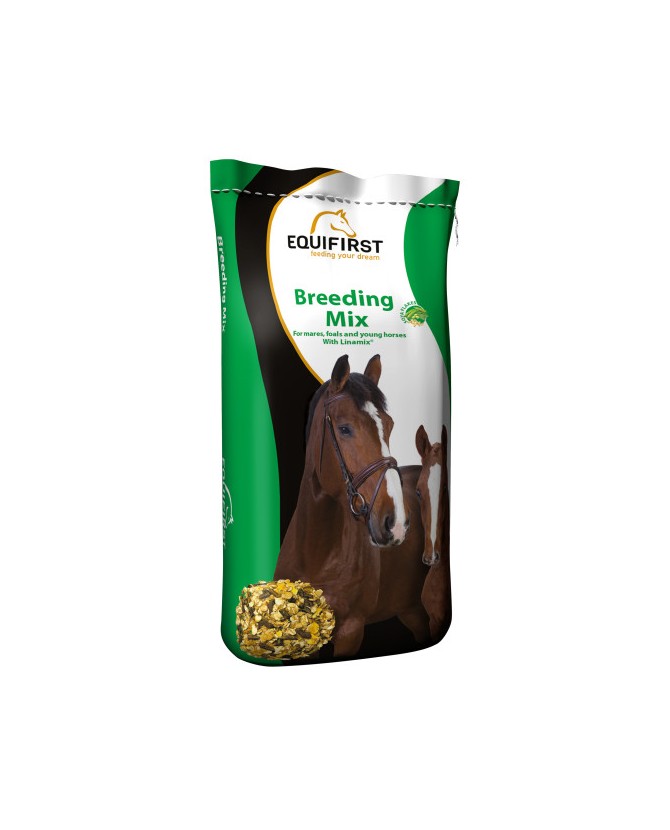 Breeding Mix EQUIFIRST aliment floconné pour jument en gestation lactation poulain et jeune cheval x 20 kg