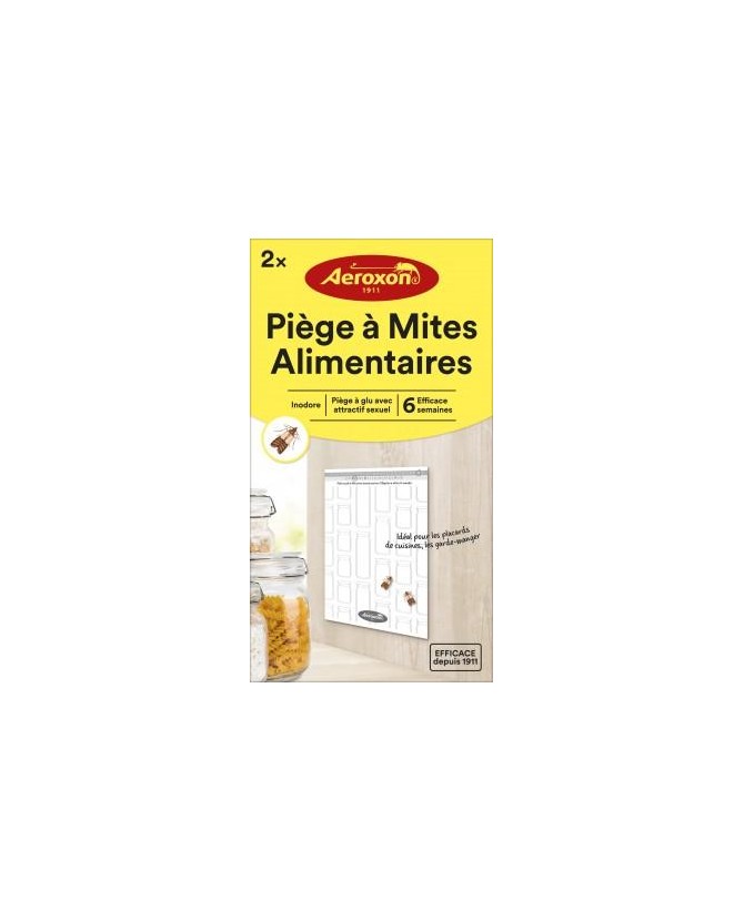 Piège à Mites Alimentaires AEROXON inodore Efficace 6 semaines x 2