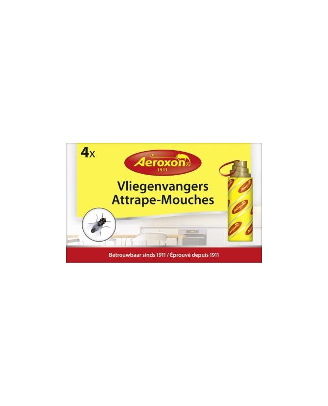 Attrape Mouche AEROXON en rouleau Efficace 8 semaines x 4