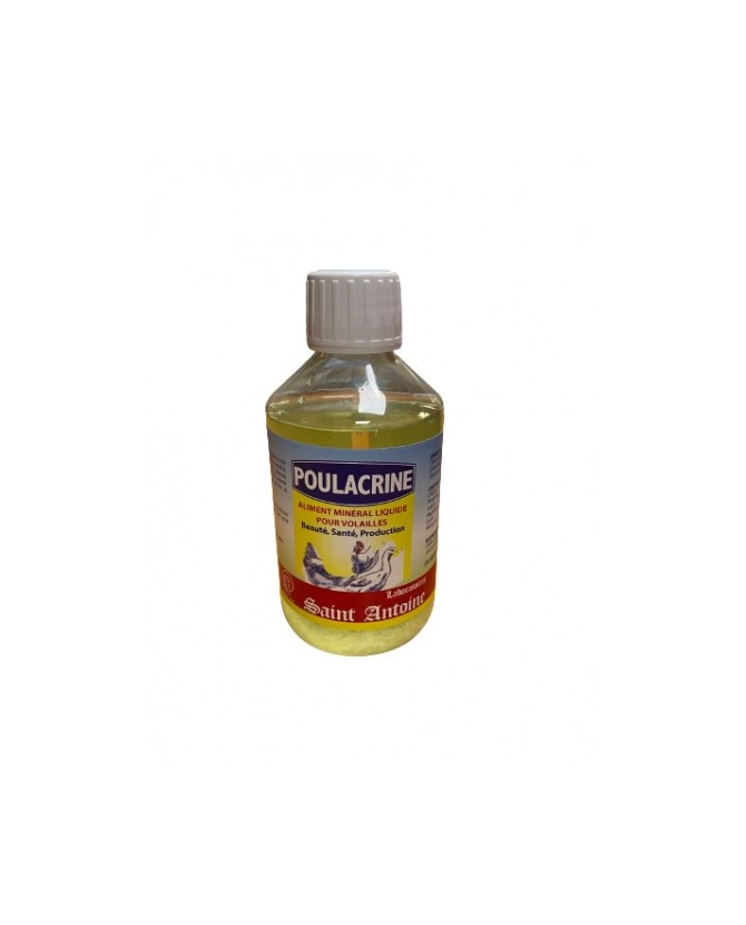 POULACRINE Aliment minéral liquide pour la Beauté, Santé, Production de la Volaille x 250 ml