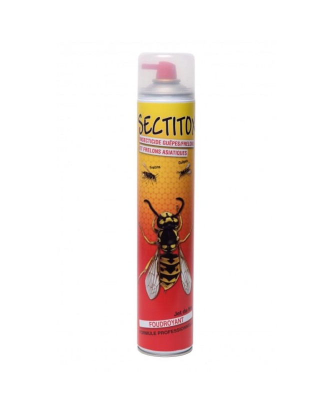 Insecticide longue portée SECTITOX Guêpes Frelons Frelons Asiatiques x 750 ml