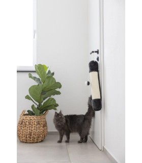 Griffoir Poteau en sisal doux noir et blanc 54 cm pour Chat