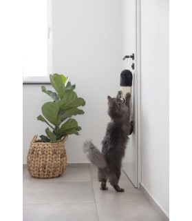 Griffoir Poteau en sisal doux noir et blanc 54 cm pour Chat