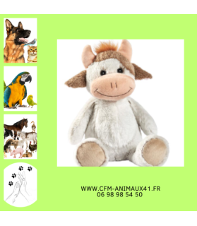 Peluche Vache Doo Pantin ANIMA toute douce 35 cm Cadeau plaisir d'offrir Noël Anniversaire Naissance Bébé Enfant Doudou Calin