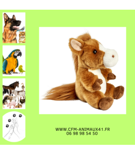 Peluche Cheval Têtabizous ANIMA Haut 17 cm  Cadeau plaisir d'offrir Noël Anniversaire Naissance Bébé Enfant Doudou Calin