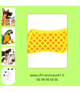 Brosse jaune universelle PET+ME nettoie masse brosse et caresse pour Chien et Chat CFM Animaux 41 à Conan 41290