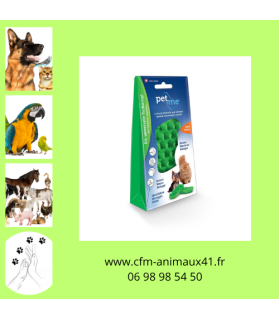 Brosse verte universelle PET+ME nettoie masse brosse et caresse pour Chien et Chat CFM Animaux 41 à Conan 41290
