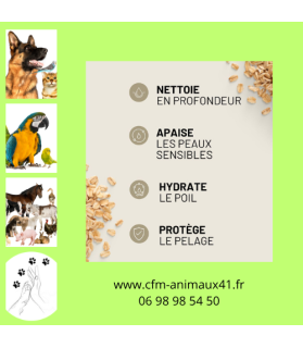 Shampoing PURALIA tout pelage Avoine et Aloe vera pour Chien x 250 ml CFM Animaux 41 à Conan 41290