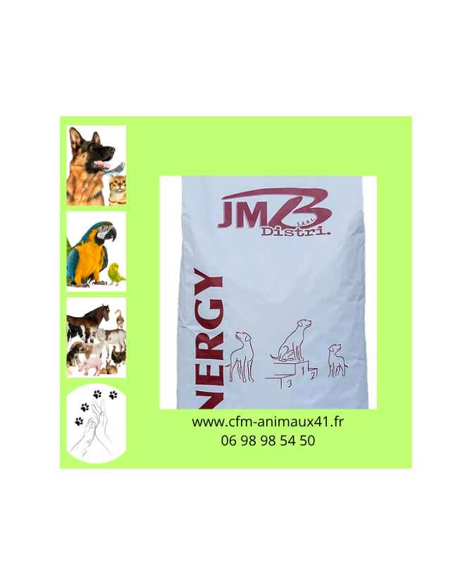 Croquette JMB Energy 30/20 Chien Activité Soutenue Gestation Lactation x 20 kg CFM Animaux 41 à Conan 41290