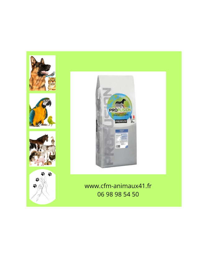 Croquette PROFUSION pour Chiot pour petite et moyenne race x 20 kg CFM Animaux 41 à Conan 41290
