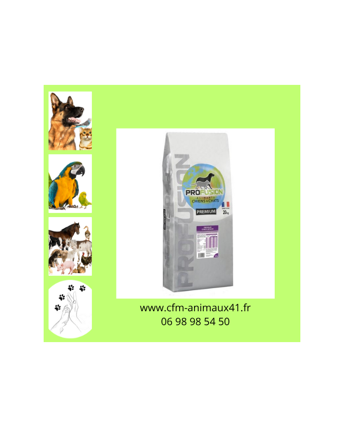 Croquette PROFUSION Premium Senior pour Chien agé x 20 kg CFM Animaux 41 à Conan 41290